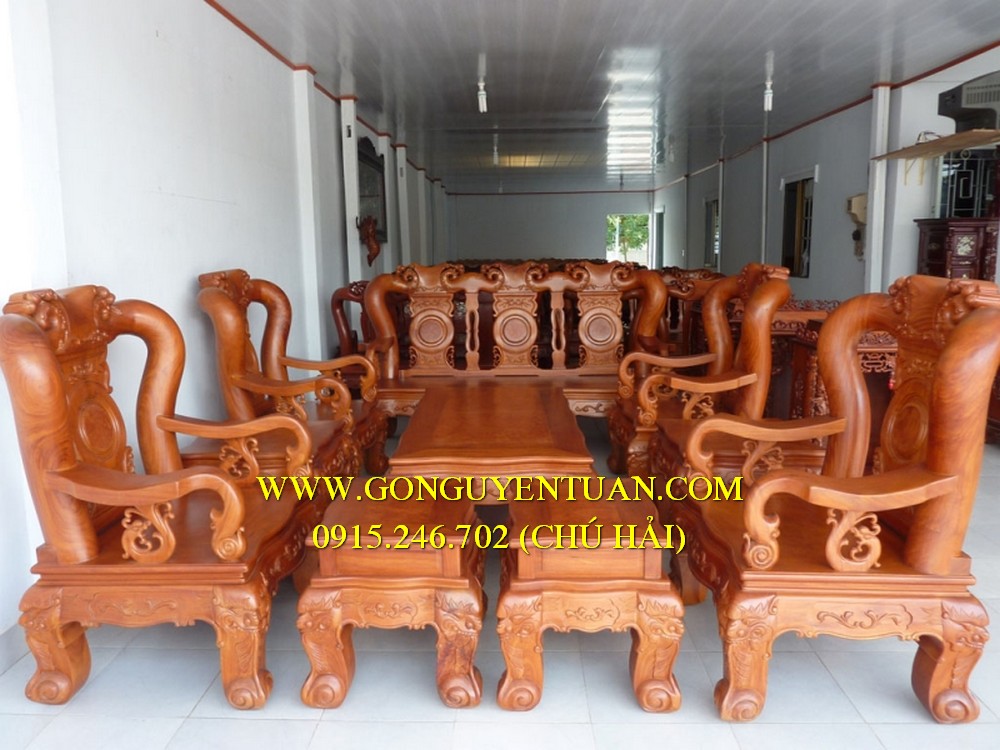 Bộ minh voi gỗ hương 10 món tay 12
